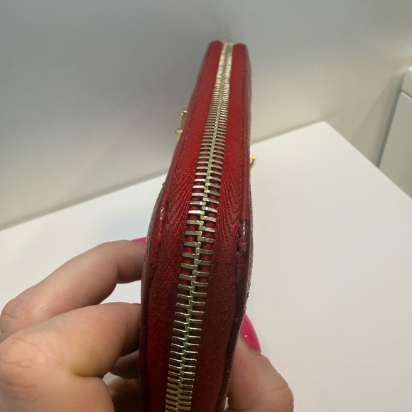 Yves Saint Laurent Red Caviar Leather Wallet - Picture 6 of 12